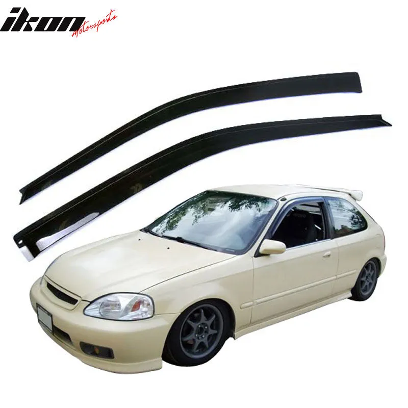 Fits 96-98 Honda Civic 3Dr TR Front Bumper Lip   Sun Window Visor