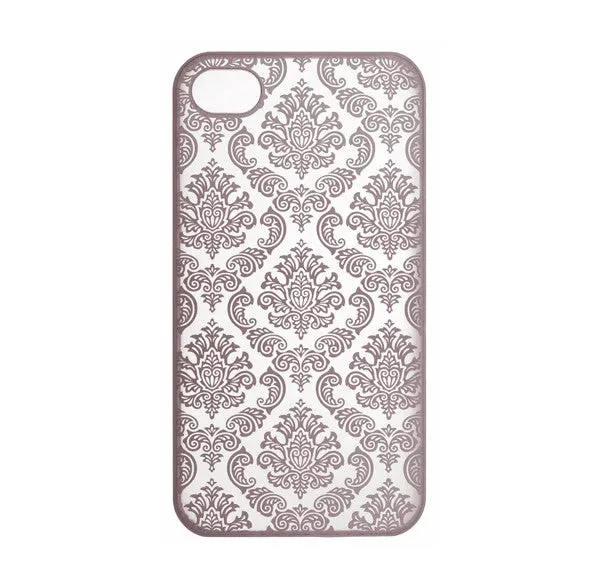 For Apple iPhone 4 Case, Ultra Slim Damask Vintage Case Cover - Gold