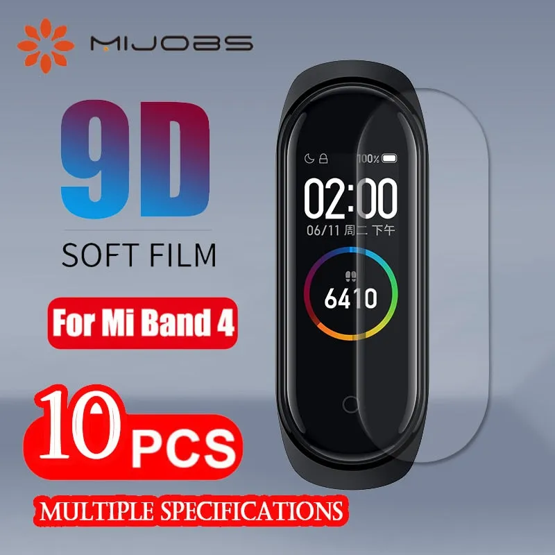 For Xiaomi Mi Band 4 Screen Protector Soft Film For Xiaomi Mi Band 4 Smart Bracelet Accessories Full Screen Permeability Film