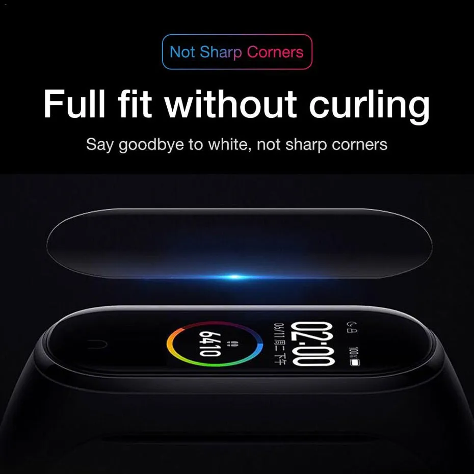 For Xiaomi Mi Band 4 Screen Protector Soft Film For Xiaomi Mi Band 4 Smart Bracelet Accessories Full Screen Permeability Film