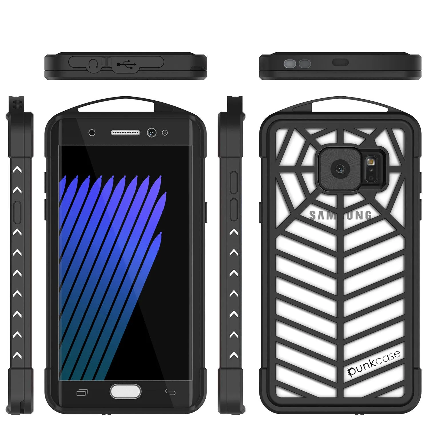 Galaxy Note 7 Waterproof Case, Punkcase WEBSTER Series, Transparent | Heavy Duty Armor Cover