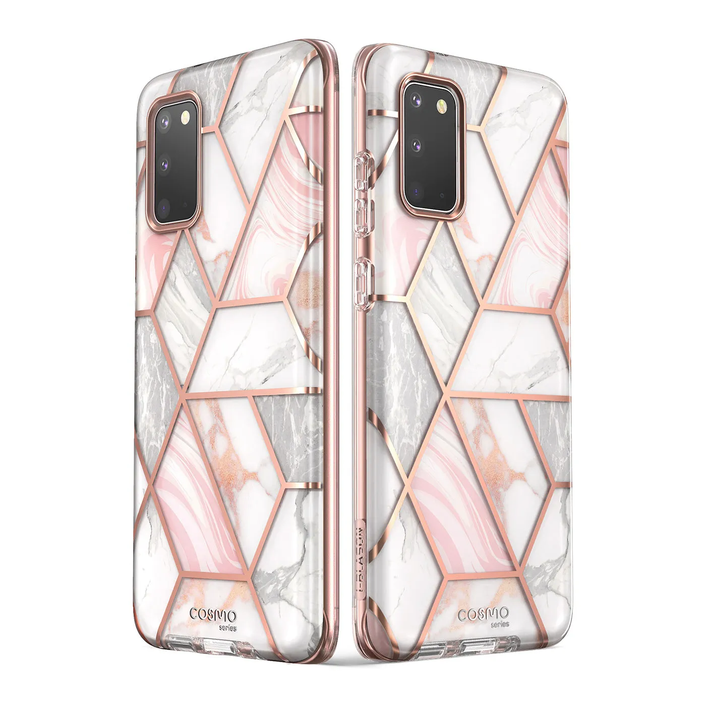 Galaxy S20 Cosmo Case (with Screen Protector) - Marble Pink