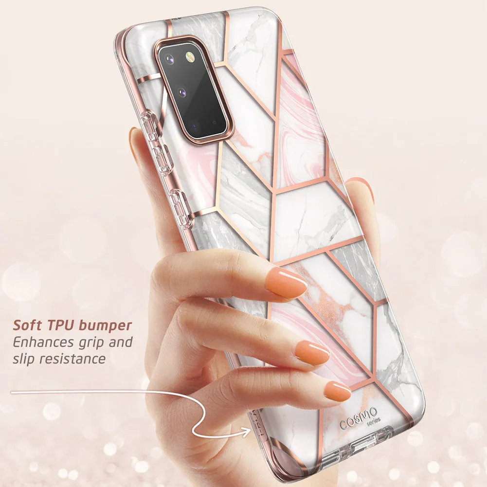 Galaxy S20 Cosmo Case (with Screen Protector) - Marble Pink