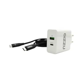 Gizzu Charger 2 Port 36W With Lightning 1.2M Cable