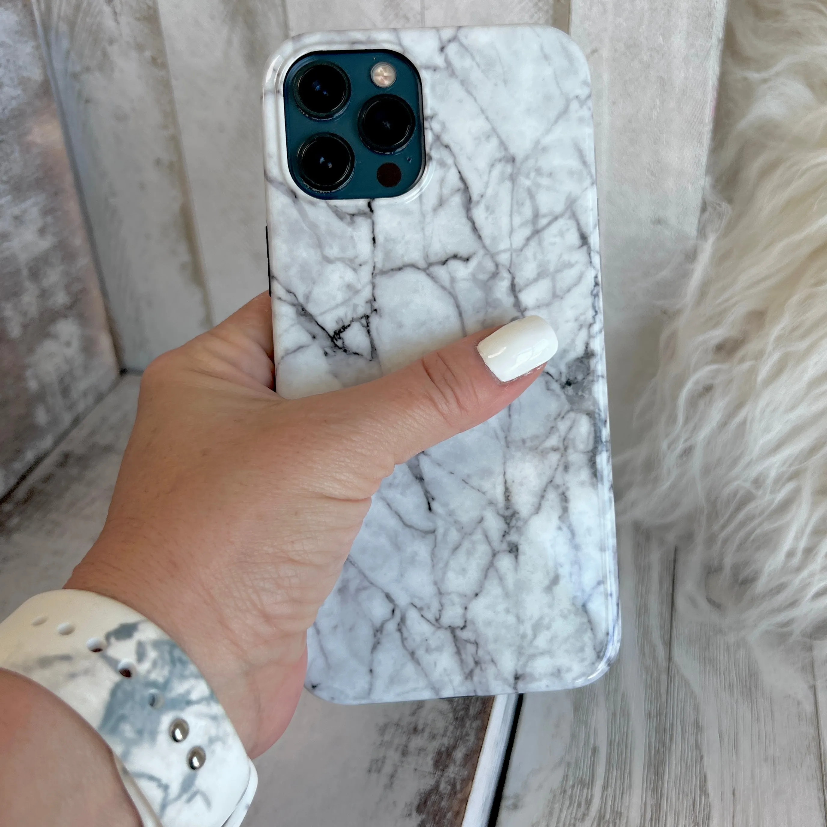 Grey Marble Case For iPhone