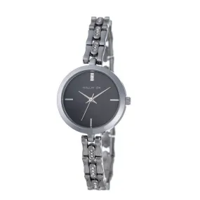 Hallmark Silver Ladies Black Dial