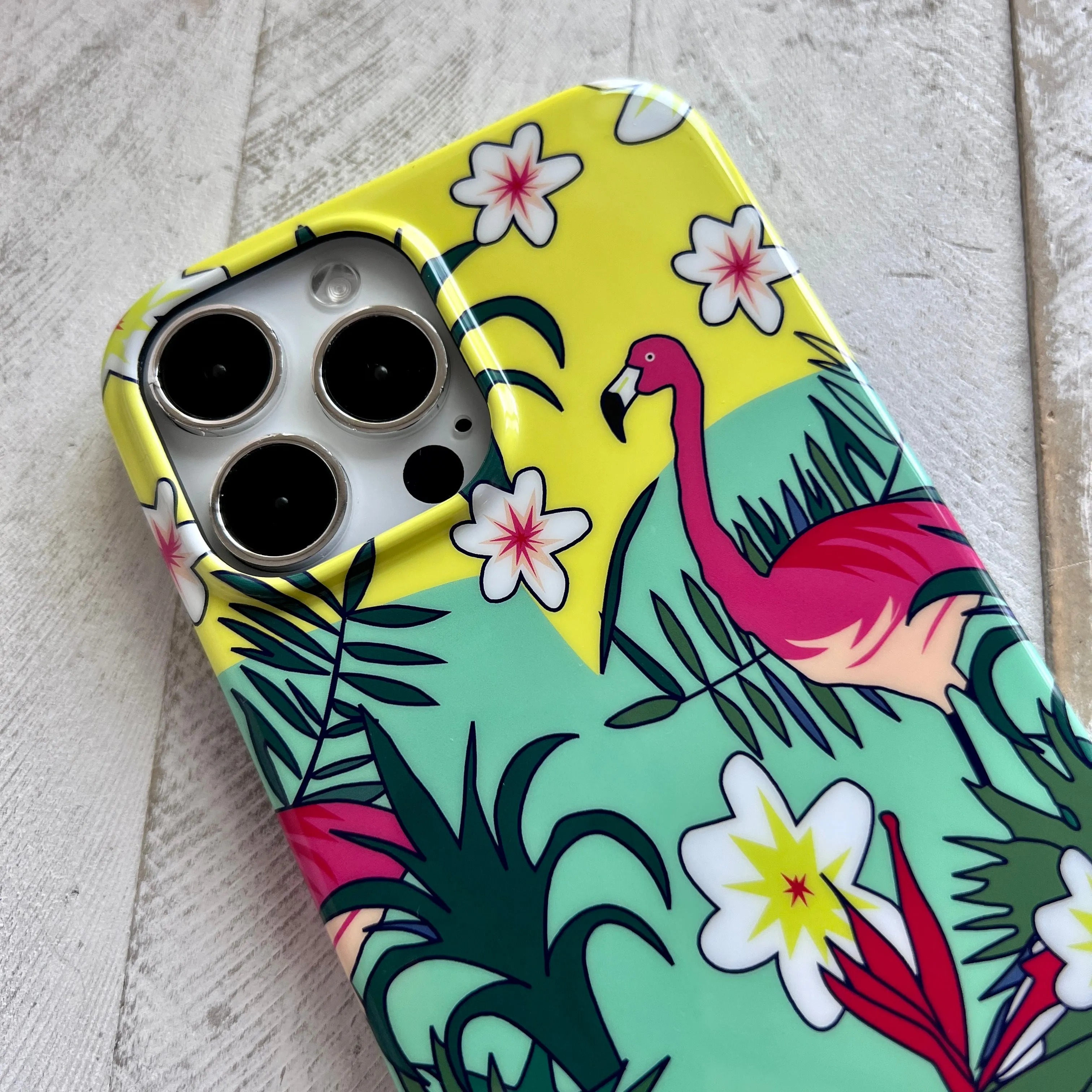 Hawaiian Flamingo Phone Case For iPhone