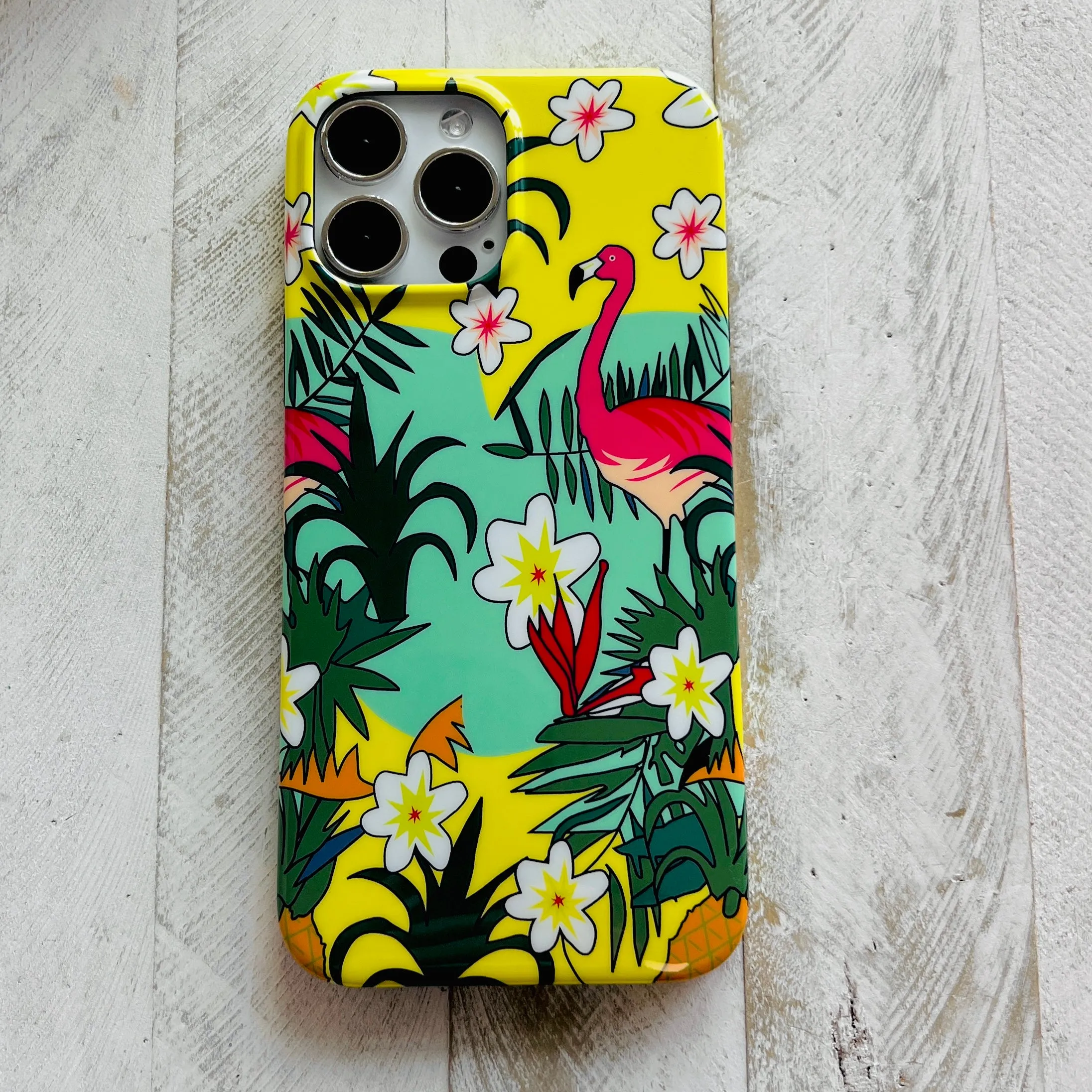 Hawaiian Flamingo Phone Case For iPhone