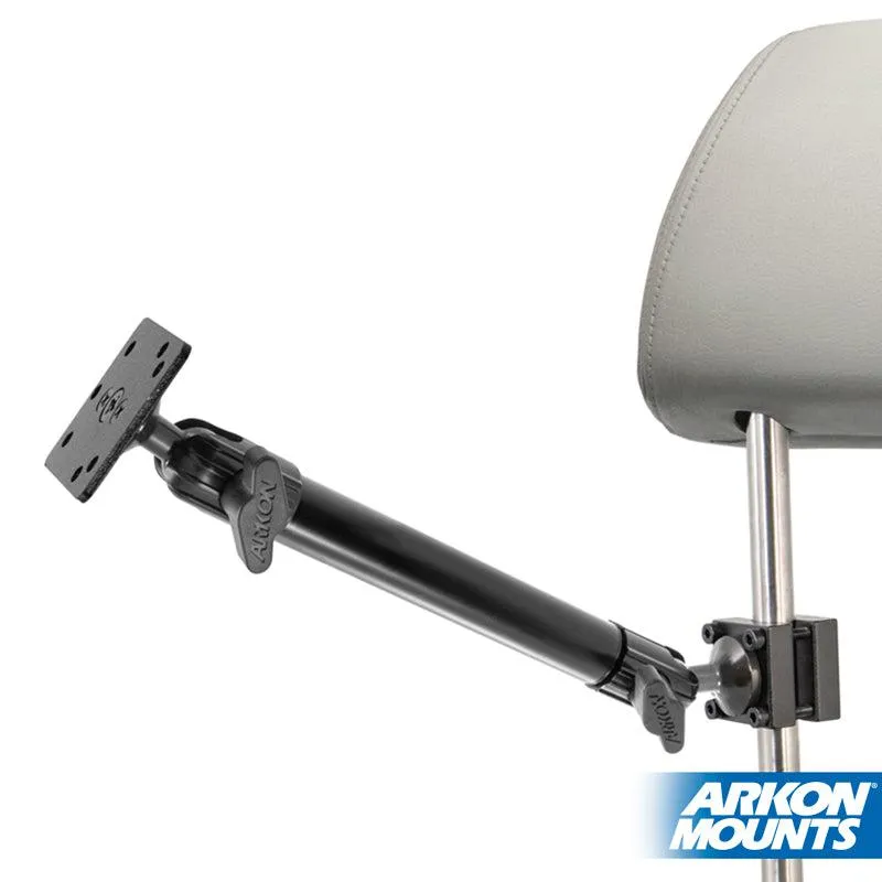 Heavy-Duty Headrest Mount with 10 inch Arm - 4-Hole AMPS Compatible