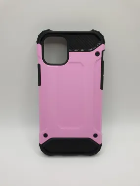 iPhone 12 Mini 5.4" Slim Armour Protection Case Cover Black & Pink Tough Durable Design