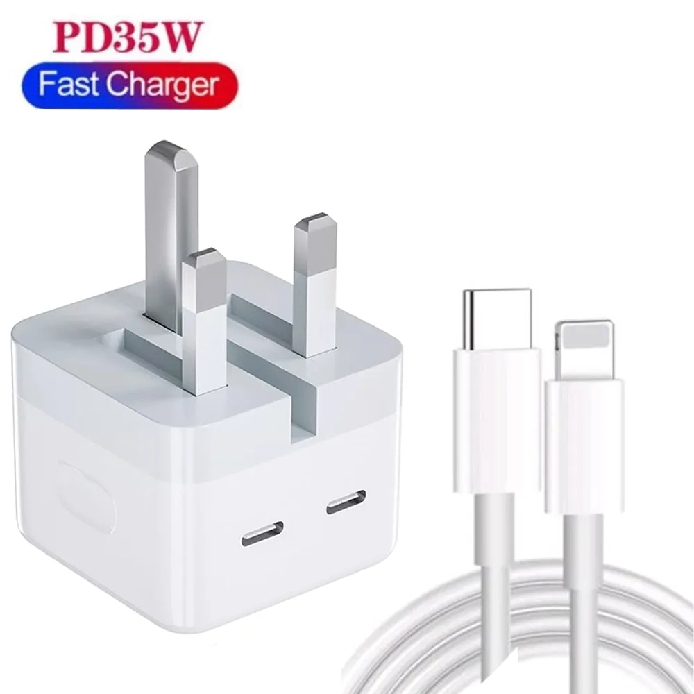 IPHONE 2PD 35W FAST CHARGER UK PIN WITH CABLE