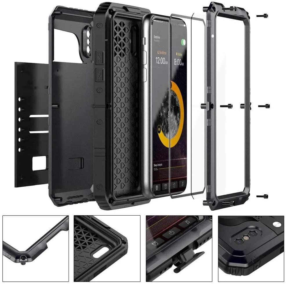 iPhone X Metal Heavy Duty Waterproof Aluminum Case