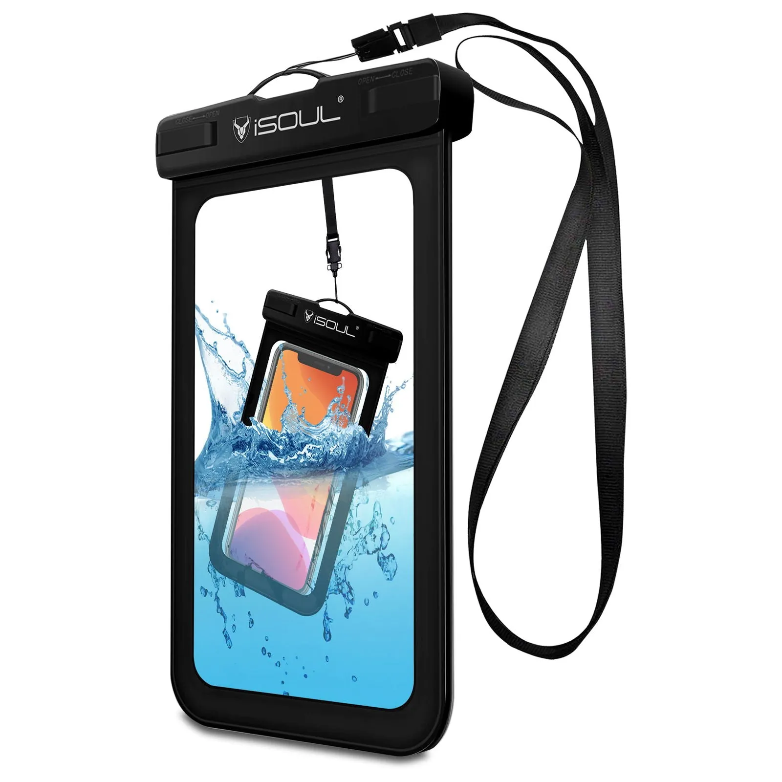 iSOUL smartphone Underwater Case 360 Cover Waterproof Case Dry Bag Pouch