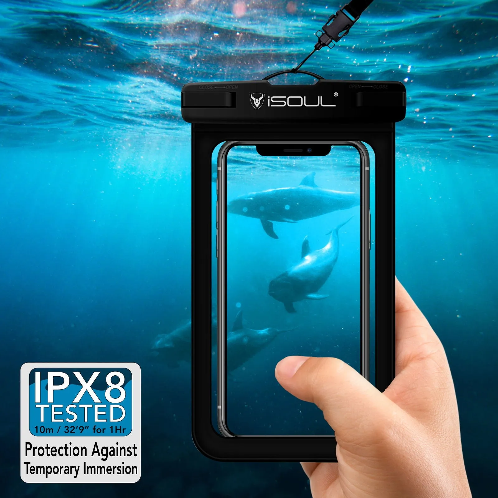 iSOUL smartphone Underwater Case 360 Cover Waterproof Case Dry Bag Pouch