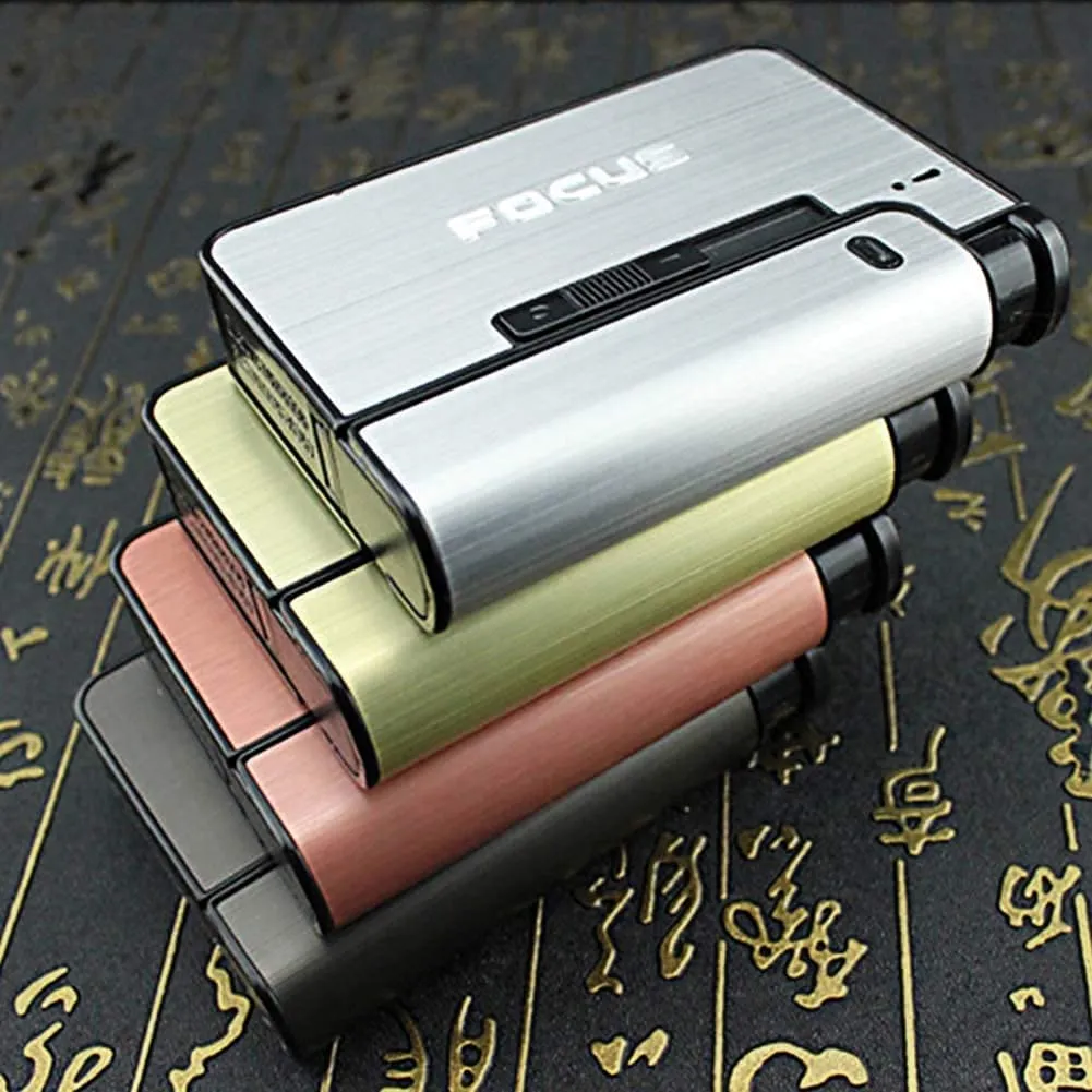 ITEM# 0008   Metal Cigarette Case 10pcs Capacity Cigarette Box Nice Gift, Silver, Black, Gold. (Watch Video)