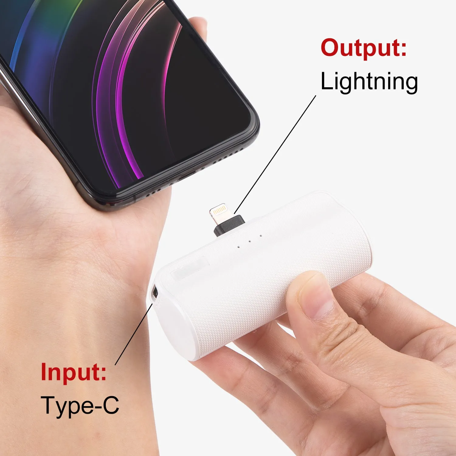 iWALK LinkPod Plus | 3350mAh Small Portable Charger [Built-In Lightning Connector]