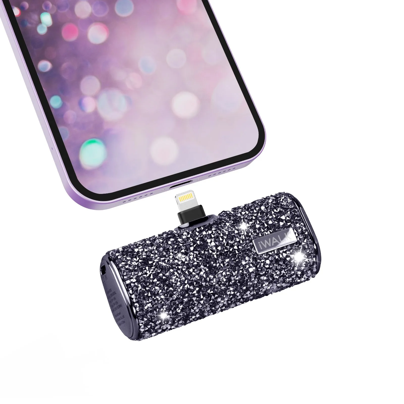 iWALK Secret4500 | 4500mAh BlingBling Portable Charger for iPhone [Built-In Lightning Connector]