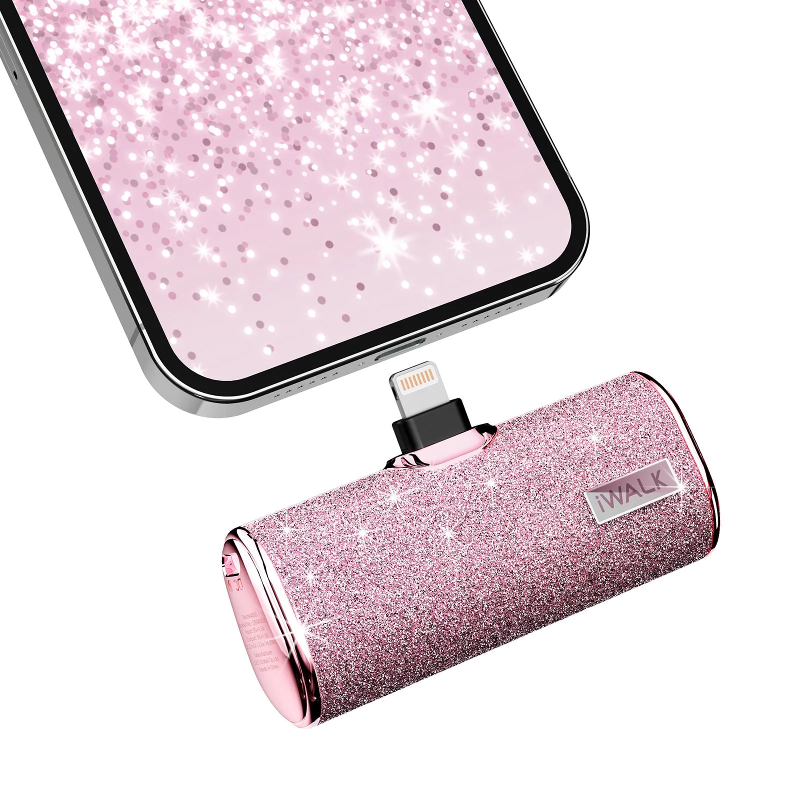 iWALK Secret4500 | 4500mAh BlingBling Portable Charger for iPhone [Built-In Lightning Connector]