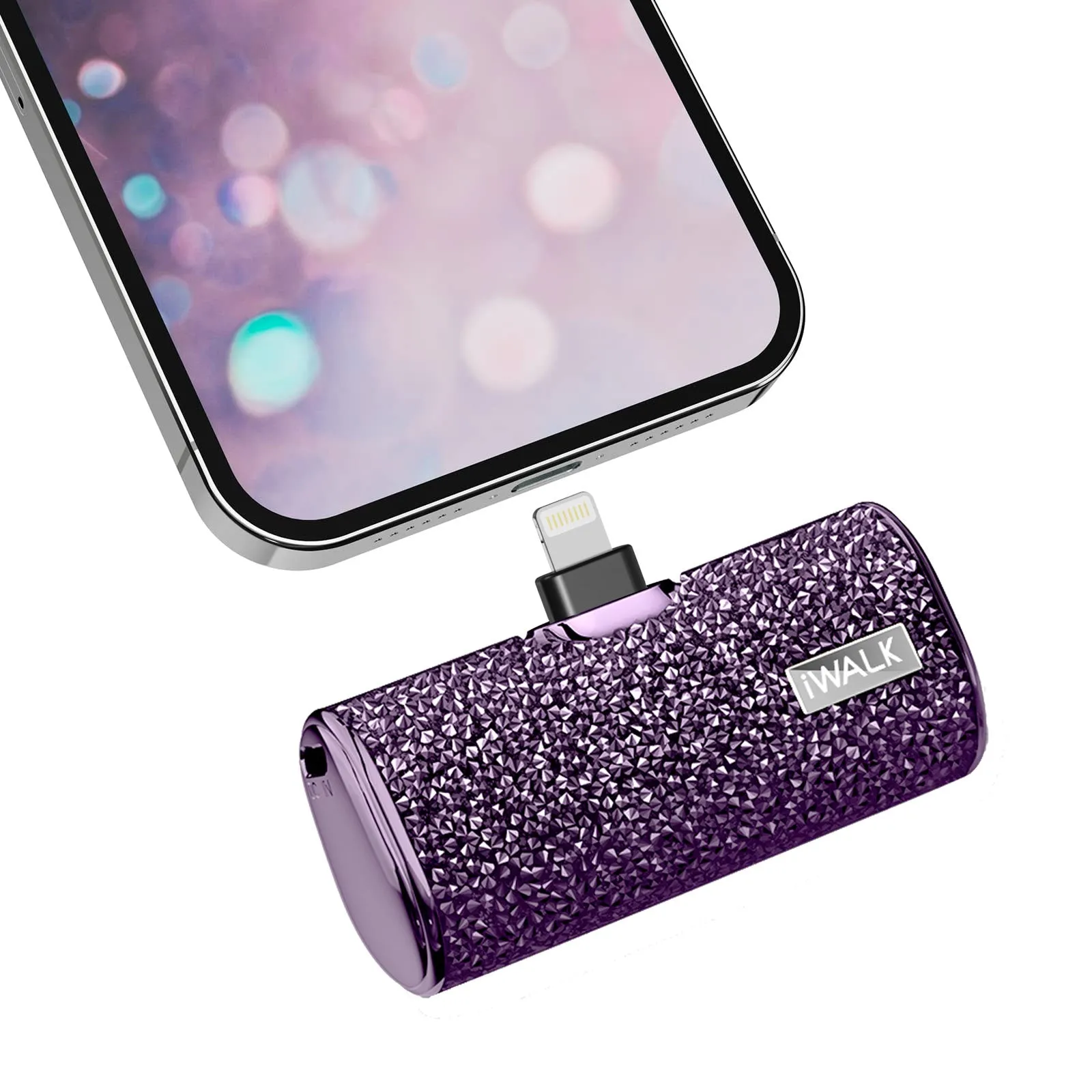 iWALK Secret4500 | 4500mAh BlingBling Portable Charger for iPhone [Built-In Lightning Connector]