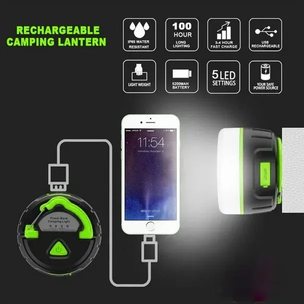 J2CL18R Camping Lantern Power Bank