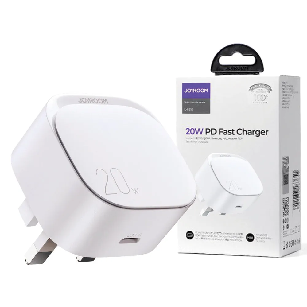 Joyroom L-P210 20w PD Fast Charger White UK Pin