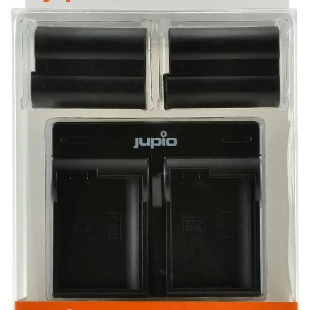 Jupio 2x Batteries 1700mAh & USB Dual Charger Kit For Nikon EN-EL15