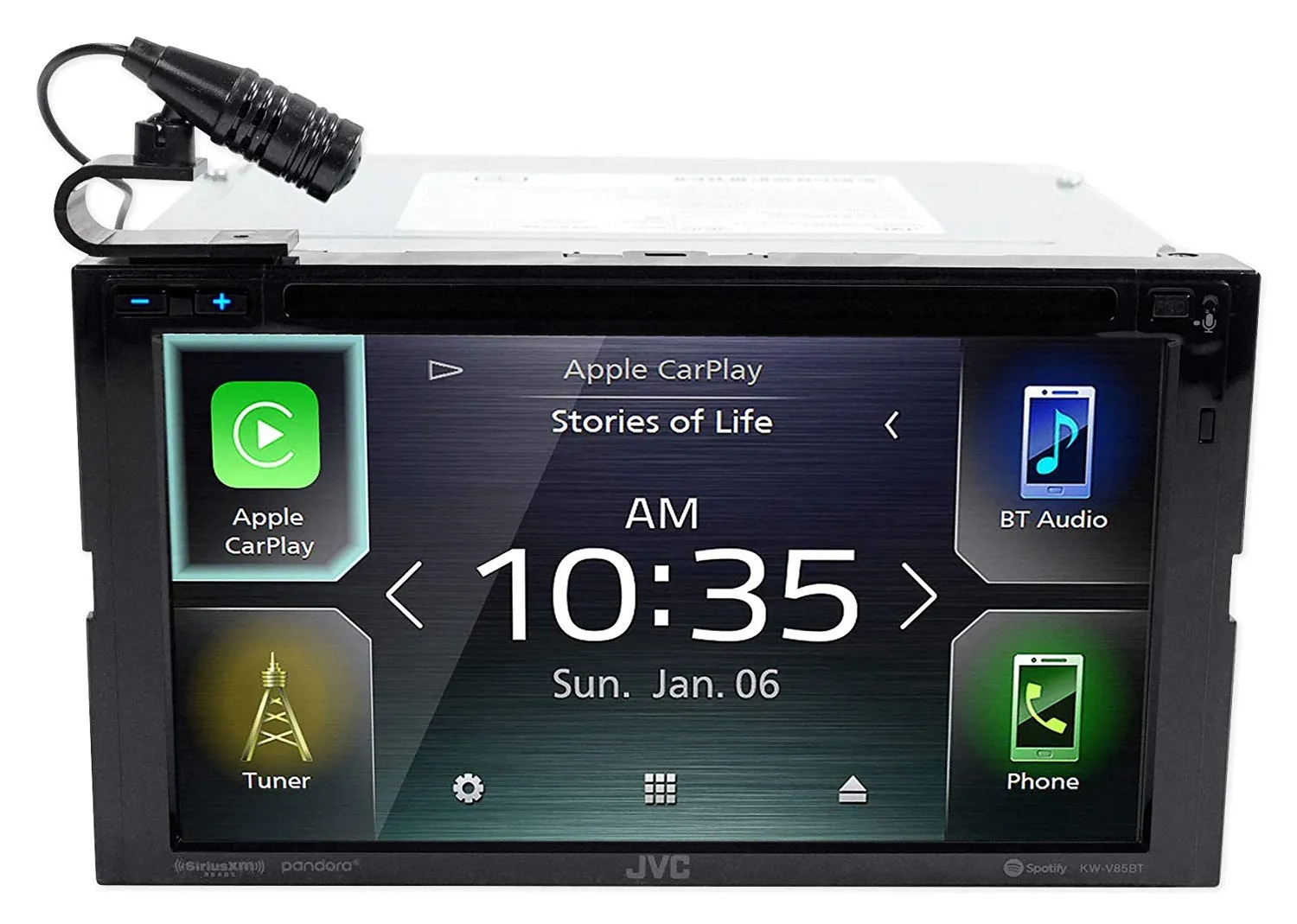 JVC KW-V85BT Compatible with Android Auto/Apple CarPlay CD/DVD Stereo/Bluetooth