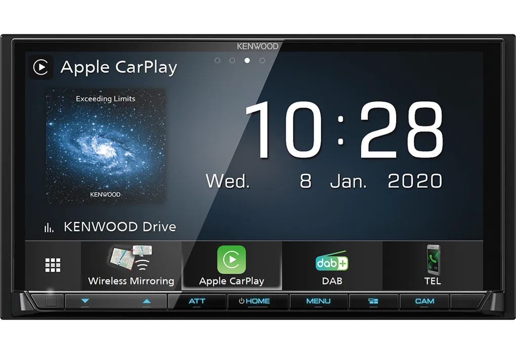 Kenwood DMX8020DABS, 7.0" automobilinė multimedija. Belaidis Apple Carplay