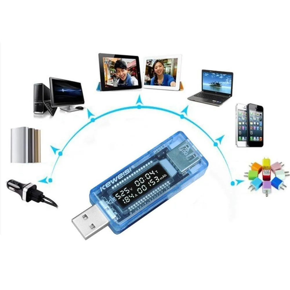 KEWEISI USB Tester: Tests 4-20V, 0-3A Check if your device or charger is working