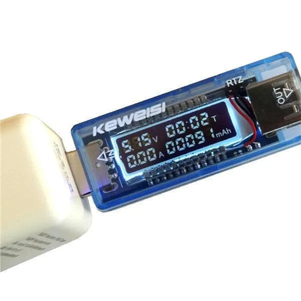 KEWEISI USB Tester: Tests 4-20V, 0-3A Check if your device or charger is working