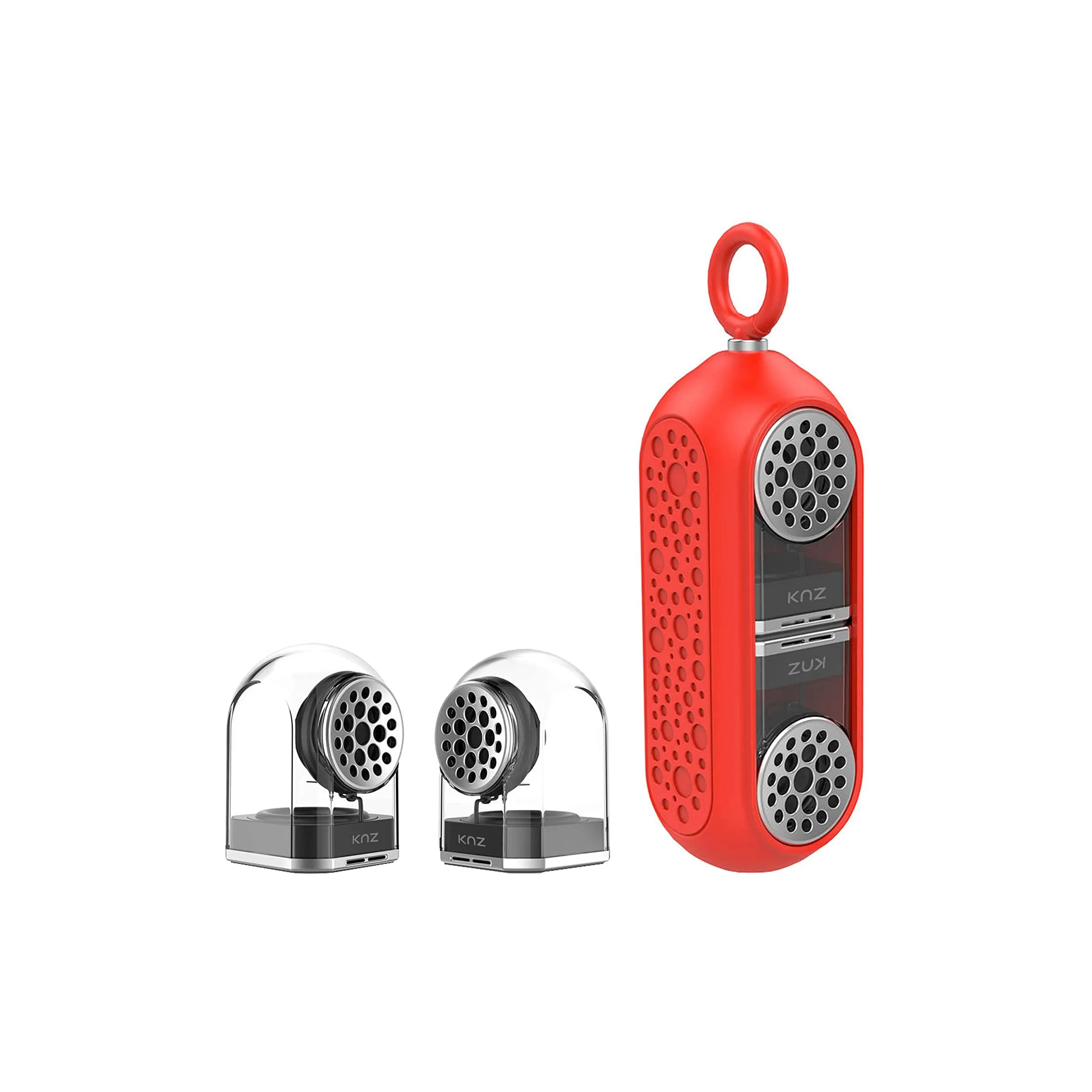 KNZ GoDuo Magnetic Wireless Speakers (Red)