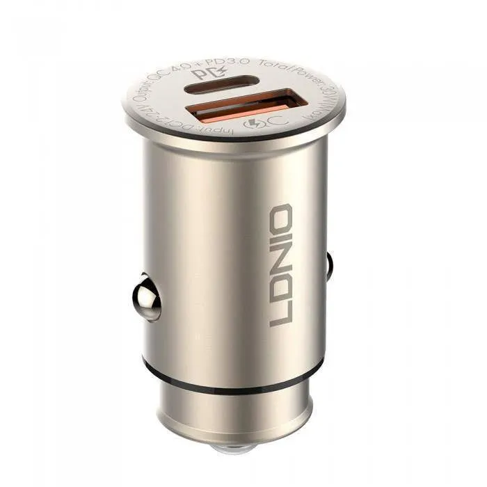 LDNIO C506Q TYPE-C PD   30W QC4.0 SINGLE USB PORT FAST CHARGE CAR CHARGER