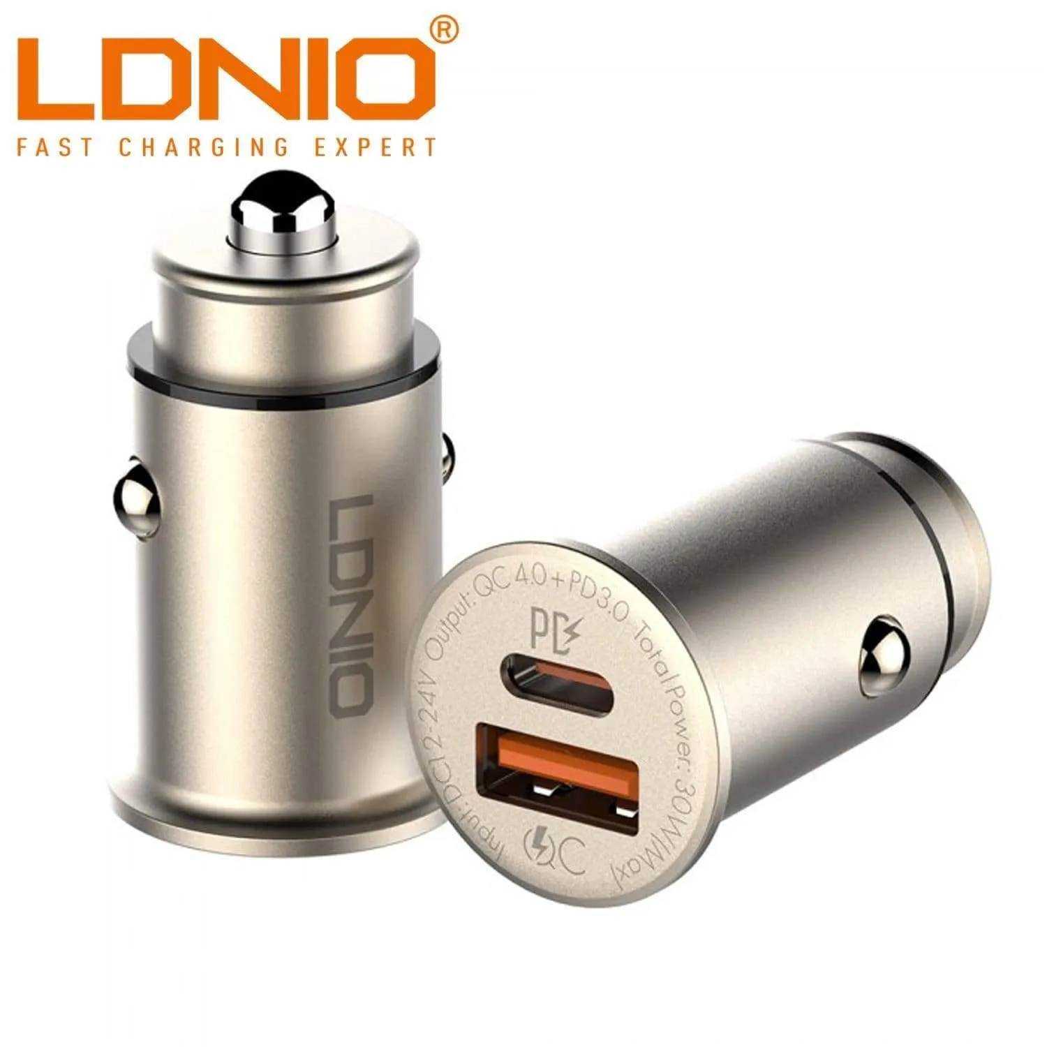 LDNIO C506Q TYPE-C PD   30W QC4.0 SINGLE USB PORT FAST CHARGE CAR CHARGER