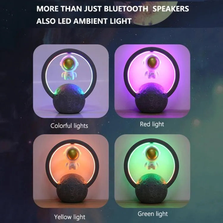 Levitating Astronaut Bluetooth Speaker with RGB Light Show and 360° Audio Experience