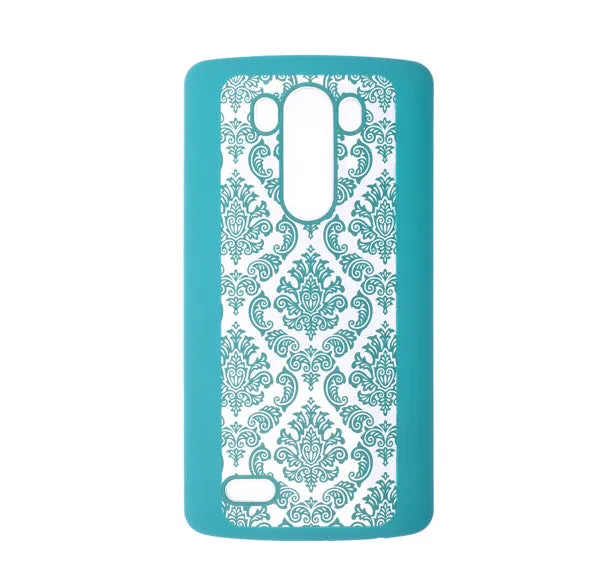 LG G3 Case, Ultra Slim Damask Vintage Case Cover - Teal