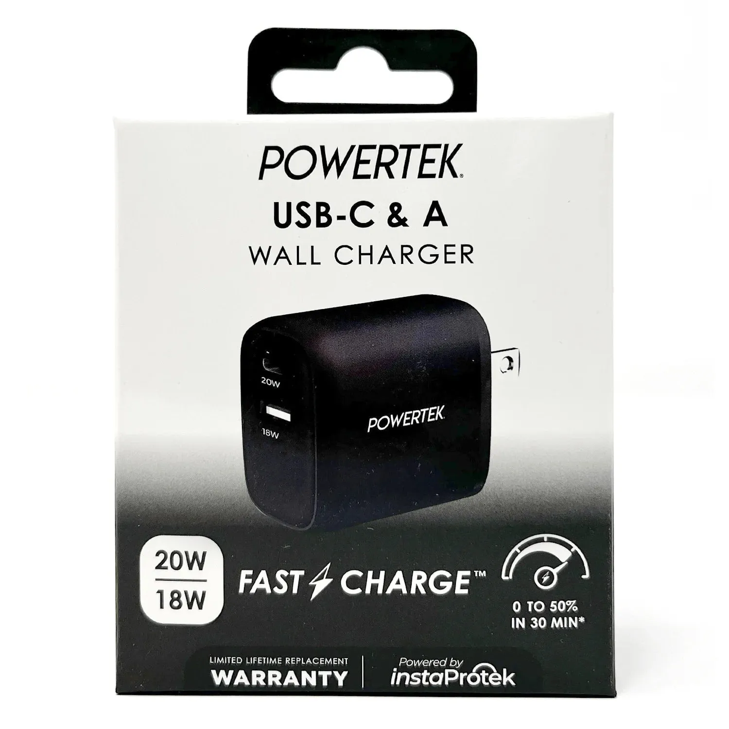 Liquipel Powertek Wall Charger 20/18W - Black