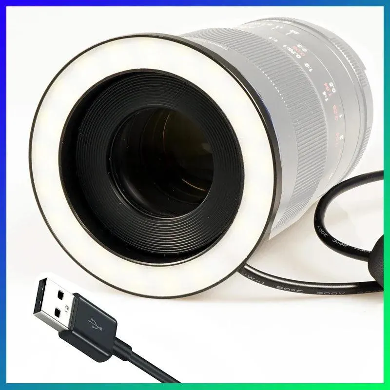 Macro LED Ring Light for Canon & Nikon DSLRs - Perfect for Photography with Power Bank Compatibility