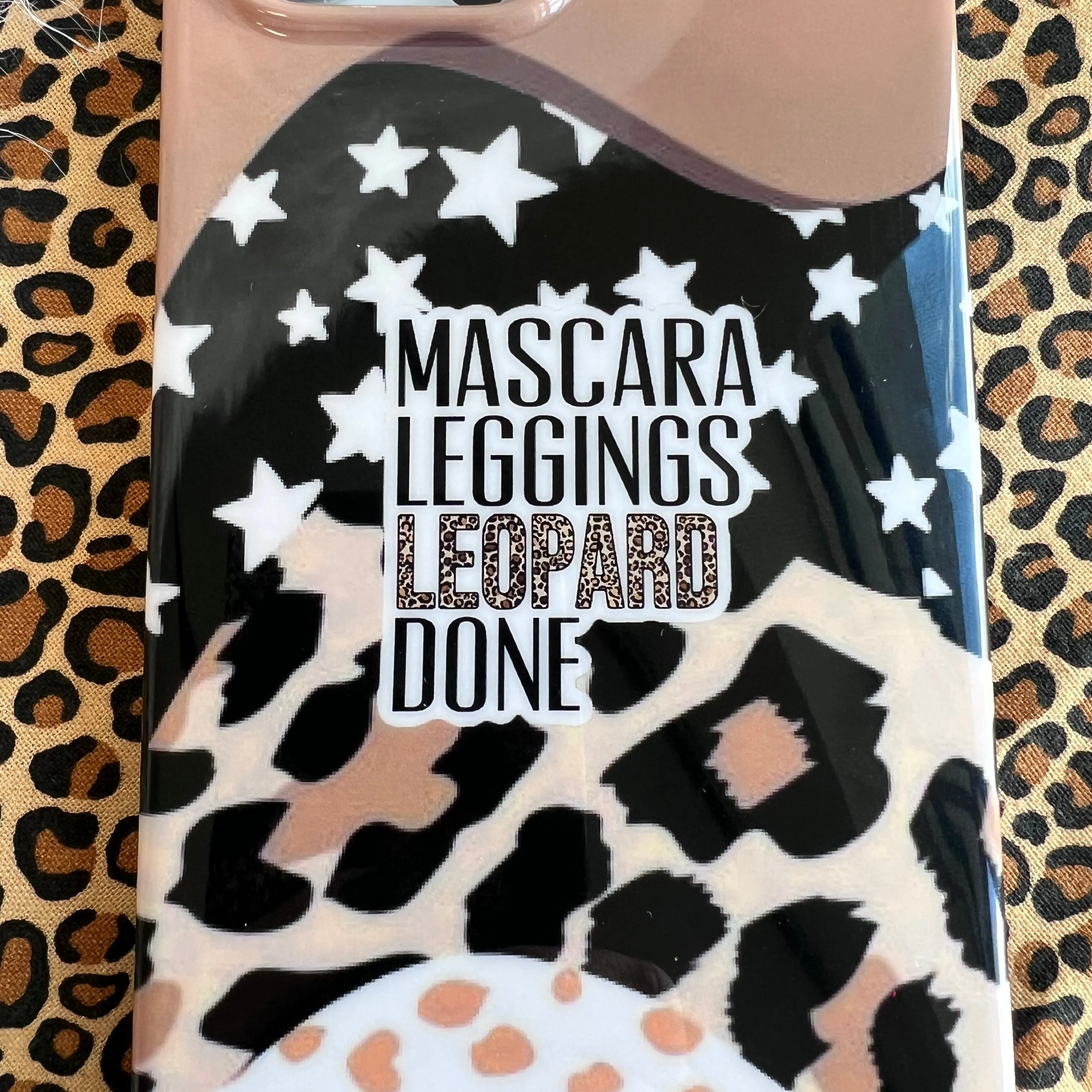 Mascara, Leopard, Leggings Phone Case For iPhone