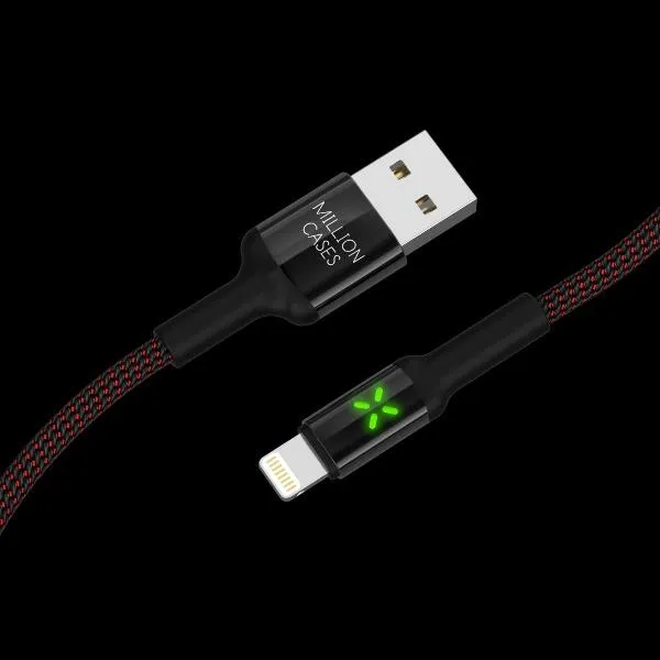 Million Cases Auto Disconnect Fast Charging Braided Lightning Cable