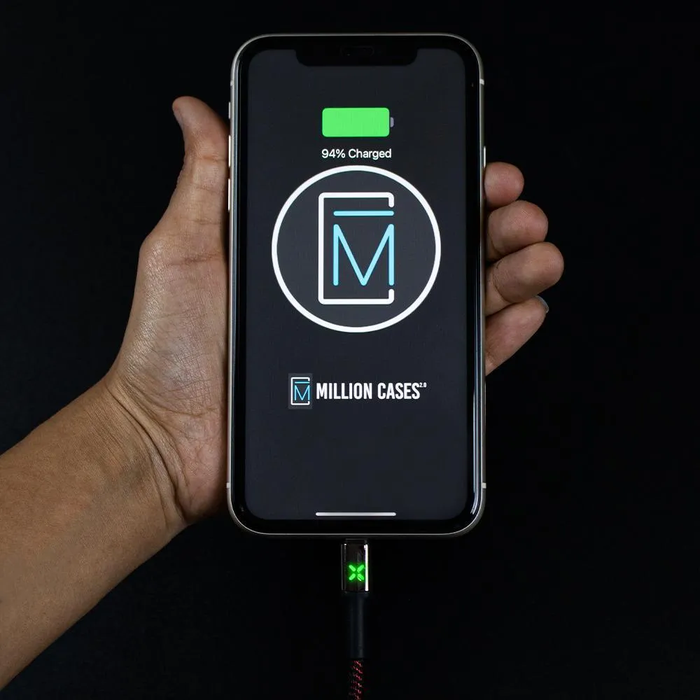 Million Cases Auto Disconnect Fast Charging Braided Lightning Cable