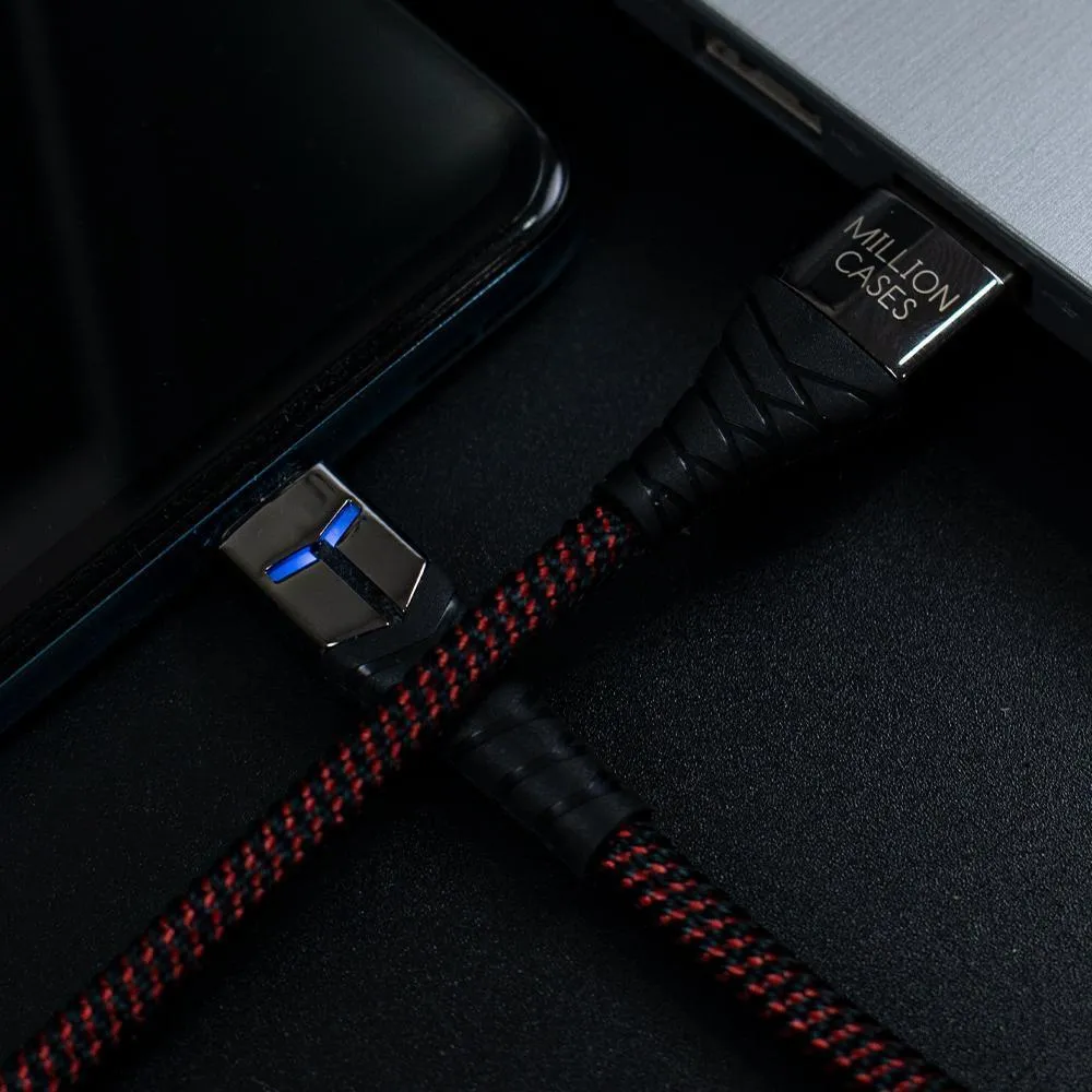 Million Cases Auto Disconnect Fast Charging Braided Type-C Cable