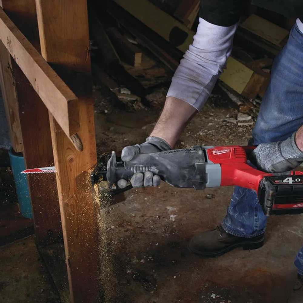 Milwaukee M18BSX-0 18V Heavy Duty Sawzall Reciprocating Saw with 1 x 5.5Ah Battery & Charger