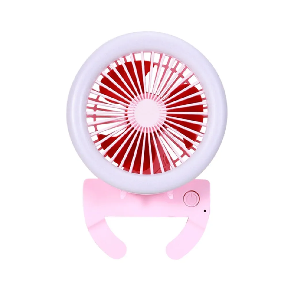 Mini Selfie LED Ring Light With Portable Electric Fan (Mounts onto any Mobile Phone)