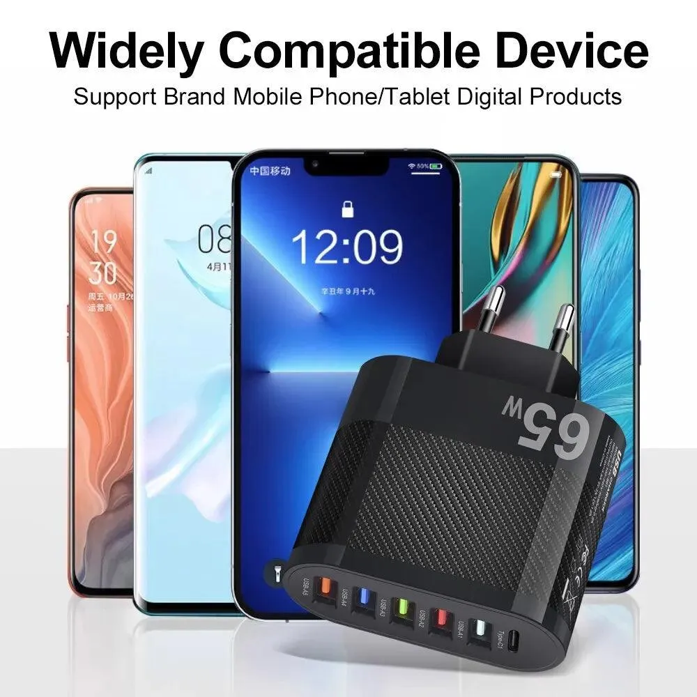 Mobile Phone Charger | Fast Charging | 5USB Type-C