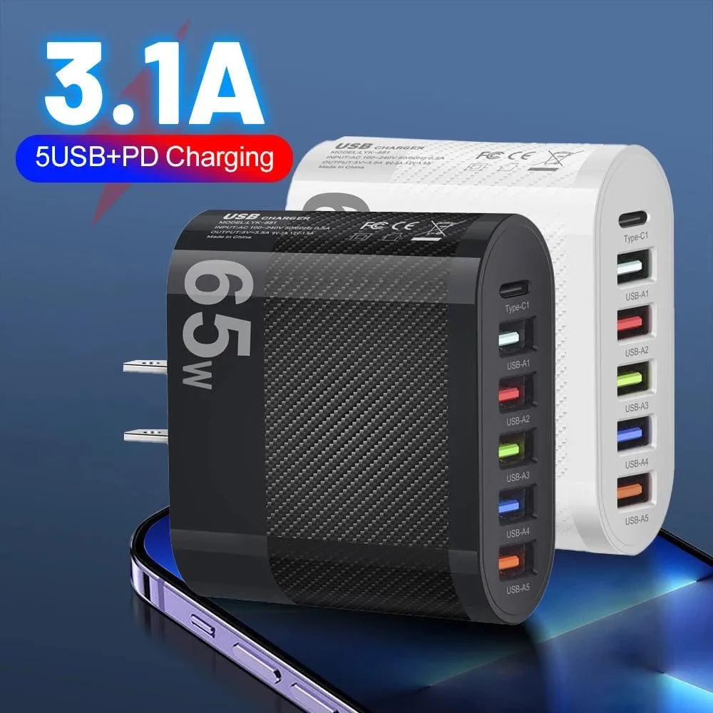 Mobile Phone Charger | Fast Charging | 5USB Type-C