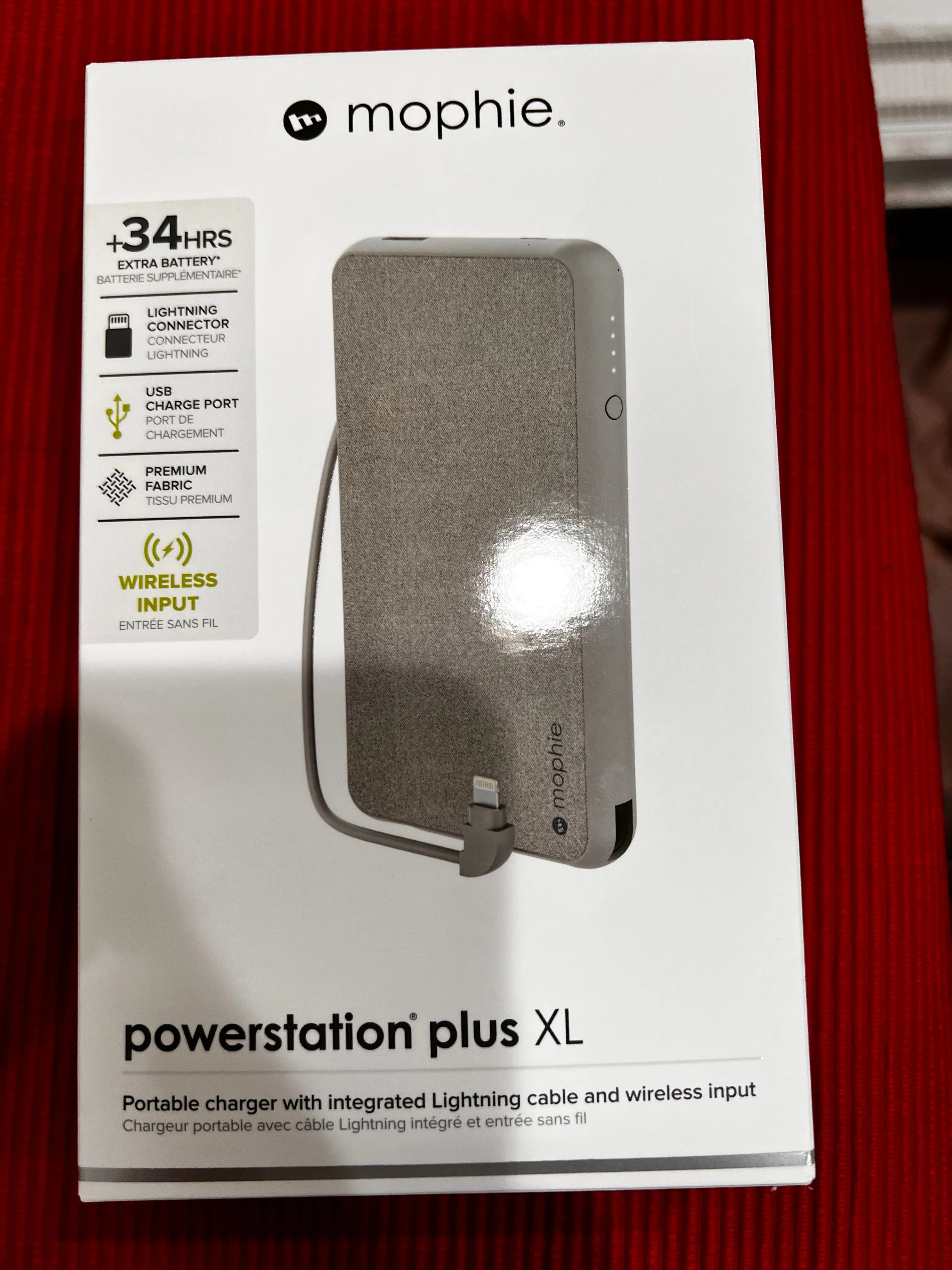 Mophie Powerstation plus XL 34 hours battery backup