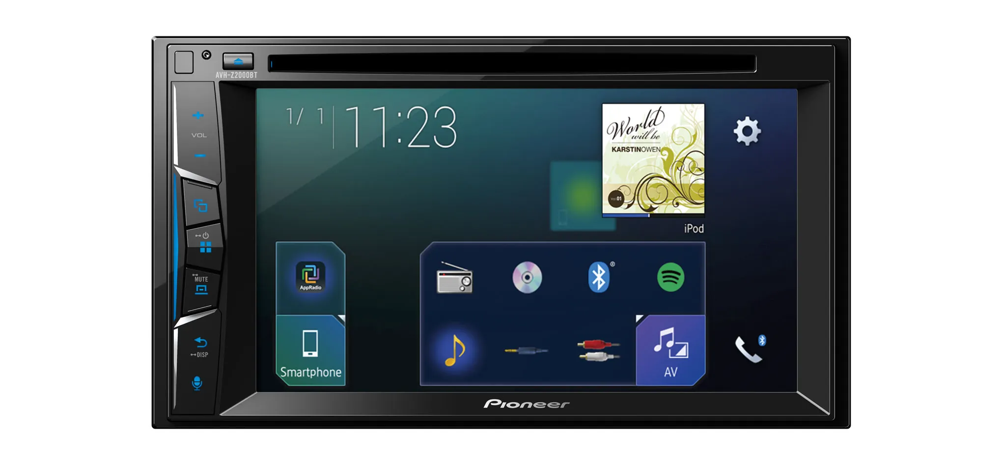 Multimedija automobiliui Pioneer AVH-Z2000BT, 2-DIN, USB, BLUETOOTH, Apple CarPlay, Waze