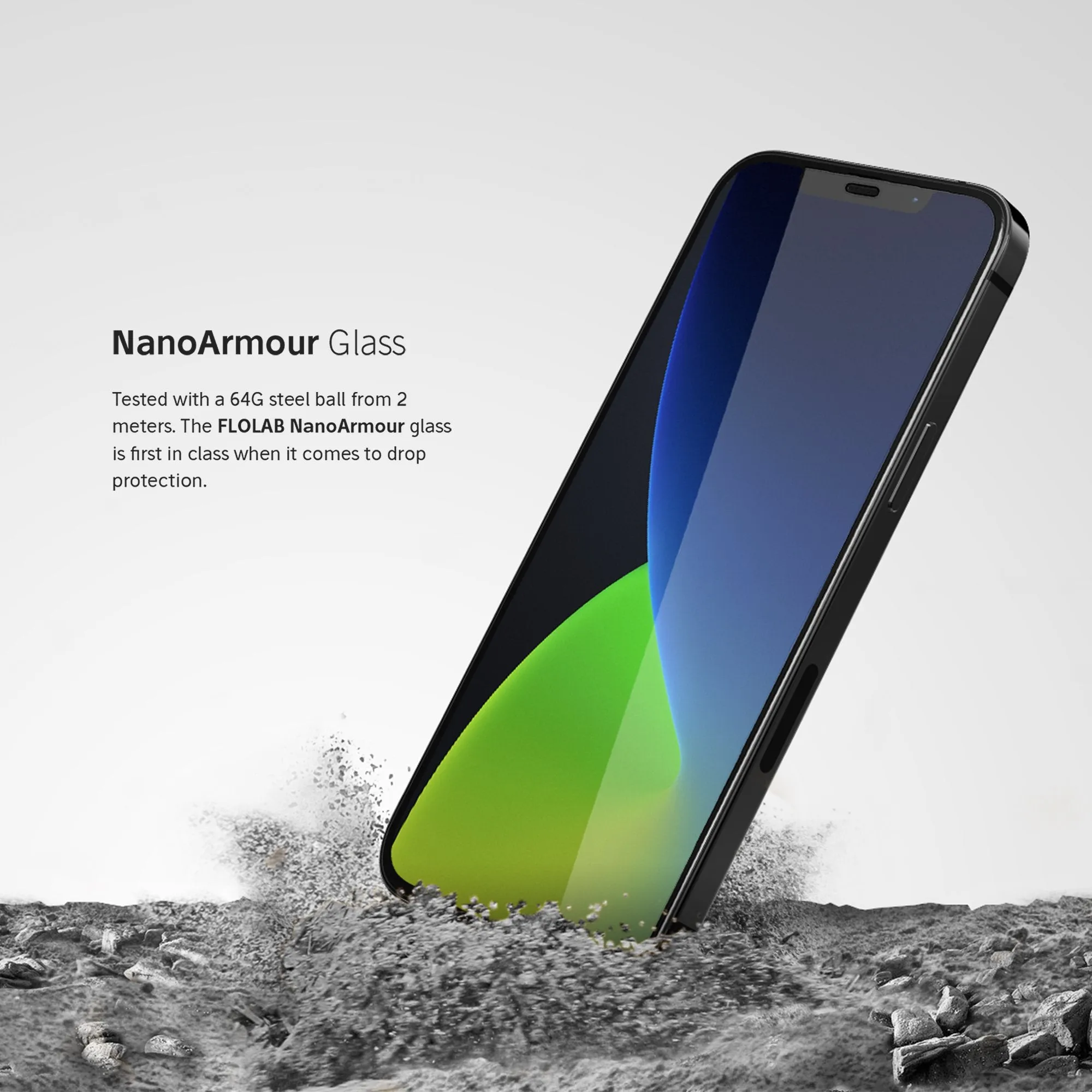 NanoArmour iPhone 12 Pro Screen Protector Antimicrobial Edge-to-Edge