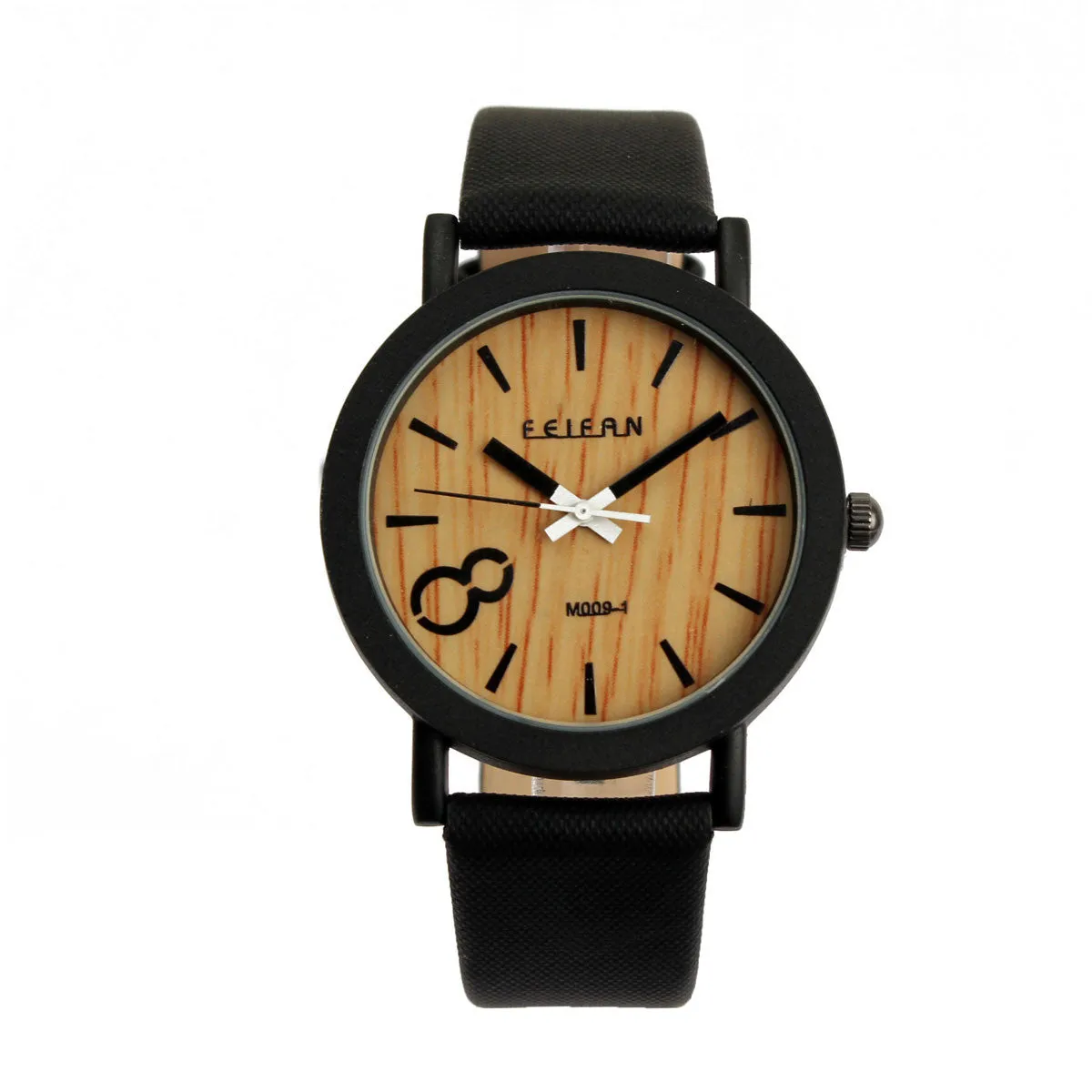 New Fashion Design Simulation Wooden Quartz Men Watches Casual Wooden Color Leather Strap Watch Wood Male Wristwatch Hot Sale