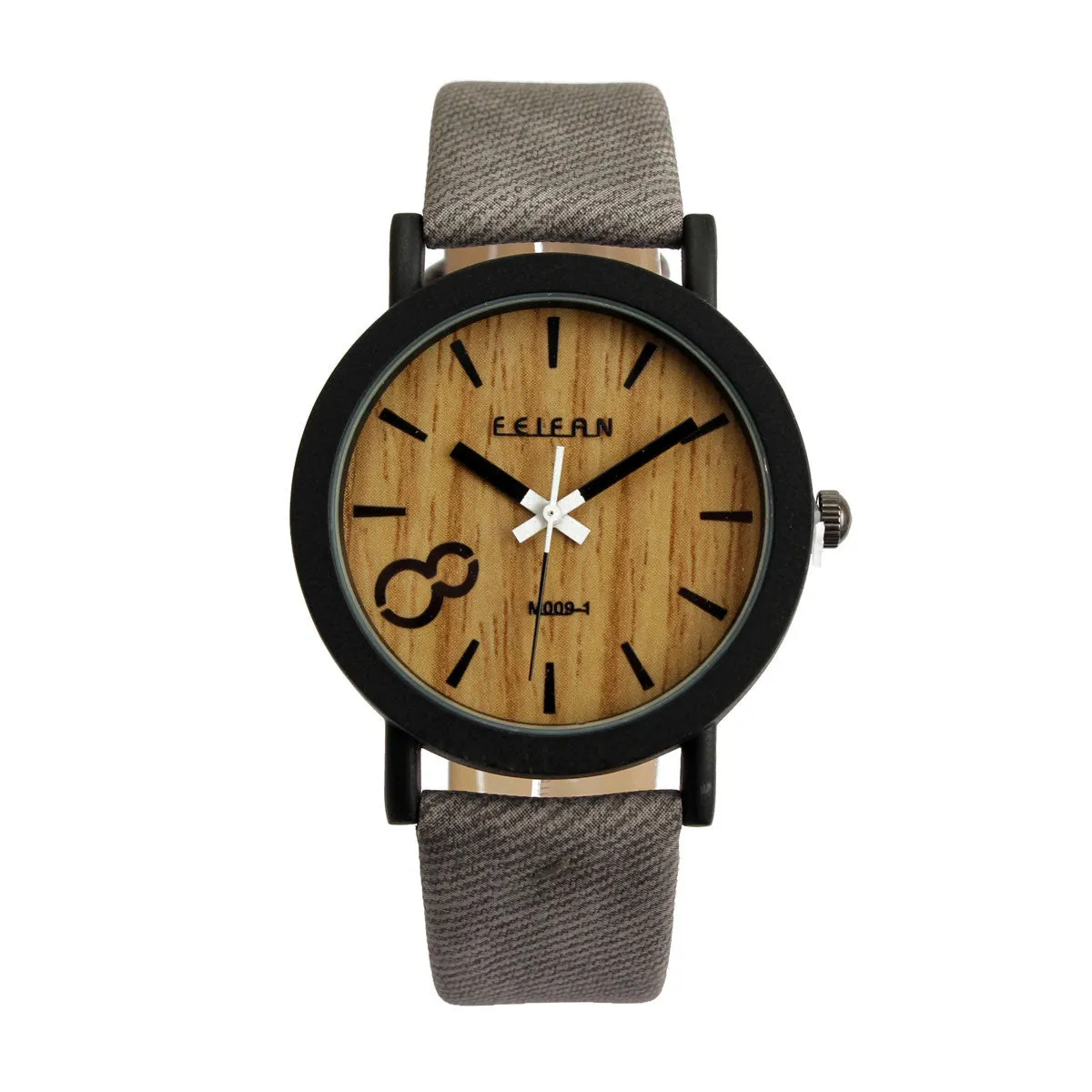 New Fashion Design Simulation Wooden Quartz Men Watches Casual Wooden Color Leather Strap Watch Wood Male Wristwatch Hot Sale